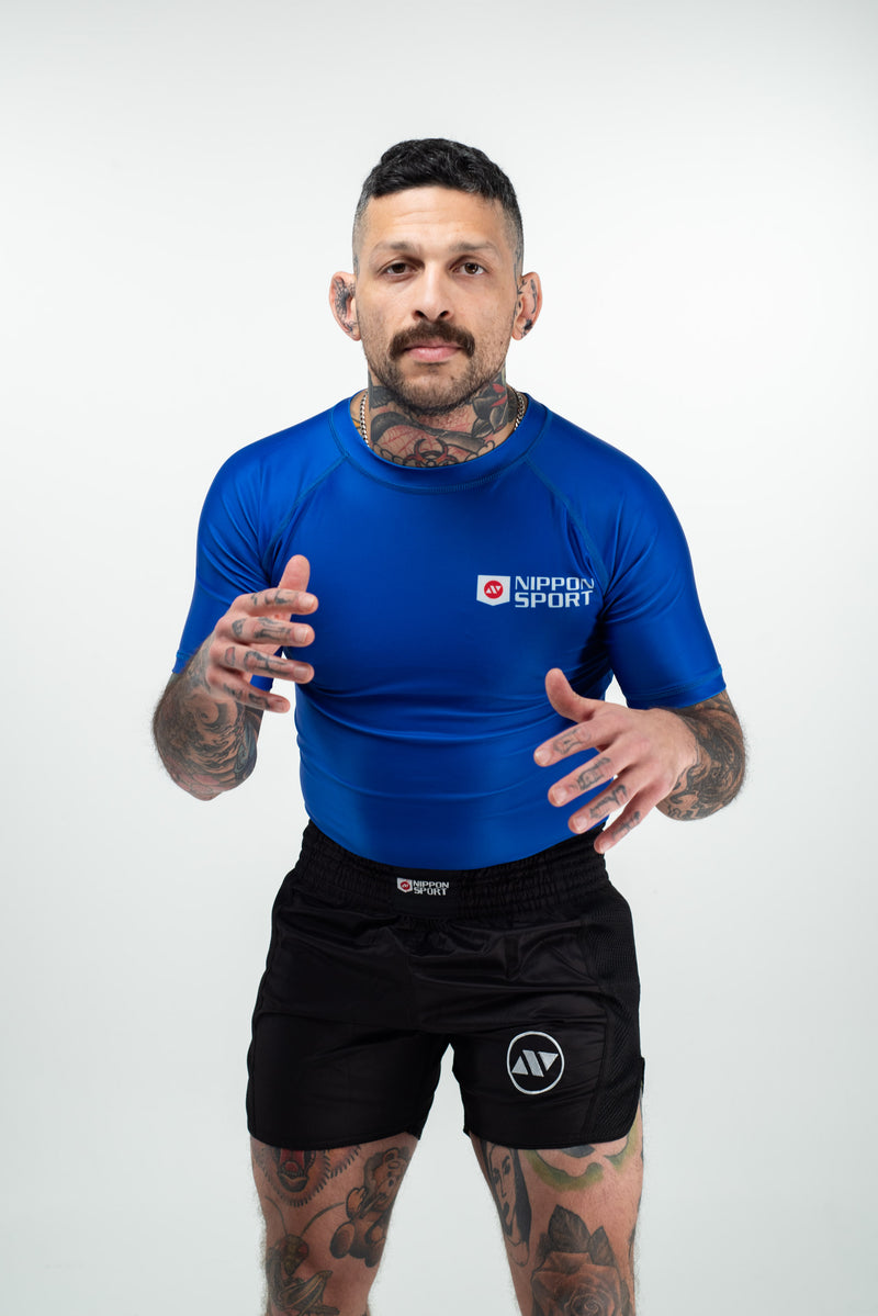 Rash Guard - Nippon Sport - 'Short sleeves' - Blå