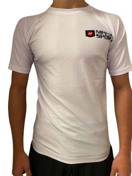 Rash Guard - Nippon Sport - 'Short sleeves' - Vit