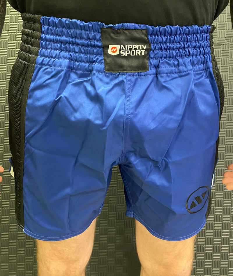 Muay Thai Shorts - Nippon Sport - Marinblå