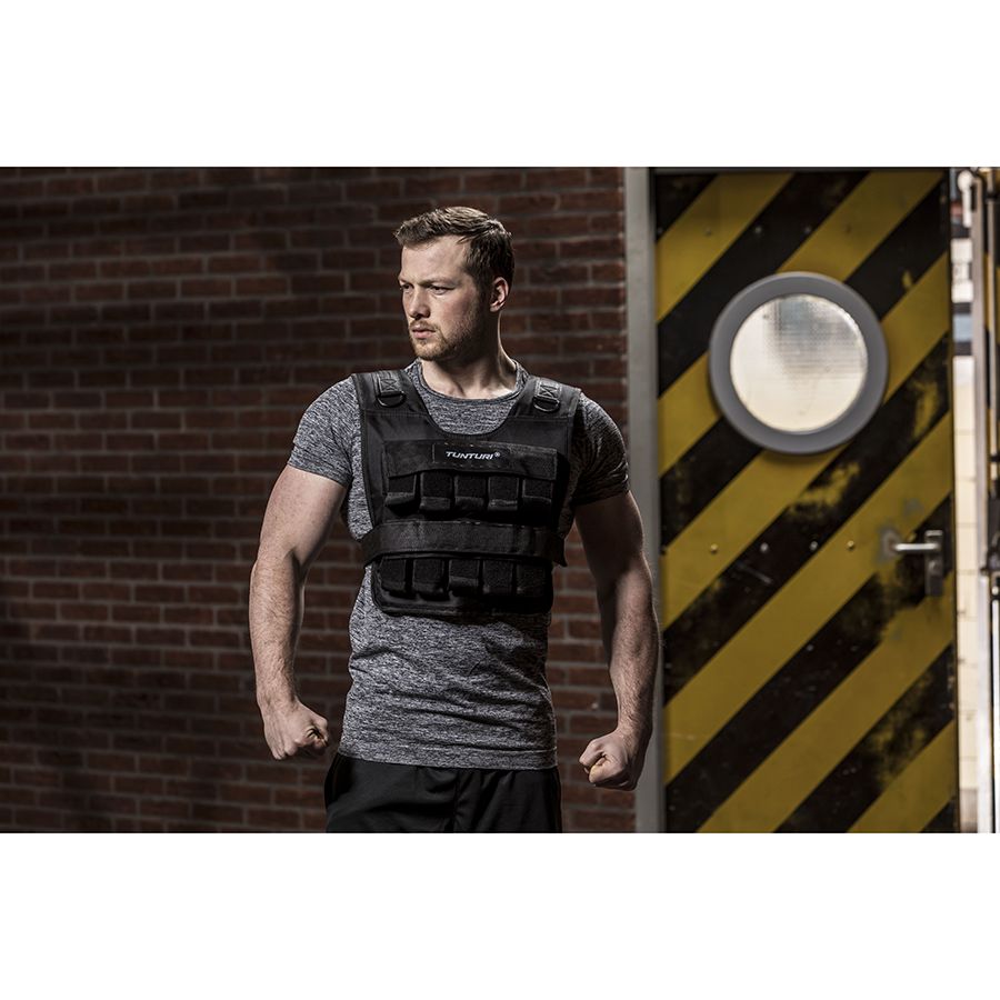 Viktväst - Tunturi - 'Pro' - Justerbar - 20 KG - Svart