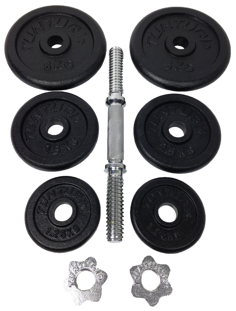 Håndvægtssæt - Tunturi - 20kg - 1 stang