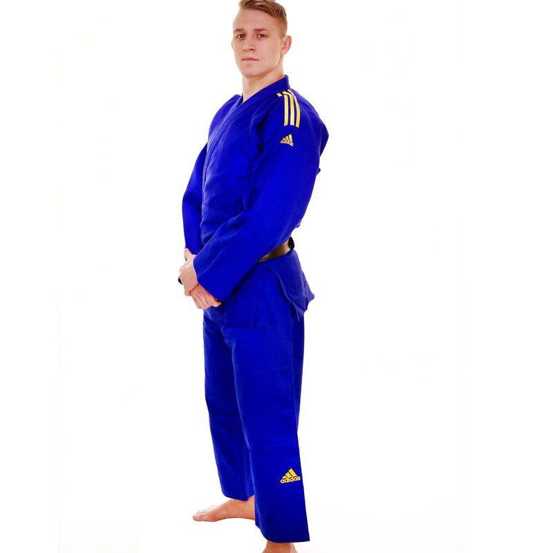 Judo Uniform - Adidas Judo - 'Champion 2.0' - Slim Fit - Blå-Gul