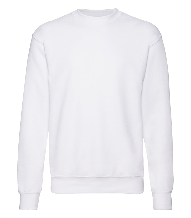 Tröja - Fruit of the Loom - Crewneck - Vit