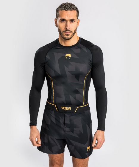 Rashguard - Venum - Razor - Långa ärmar - Svart/Guld