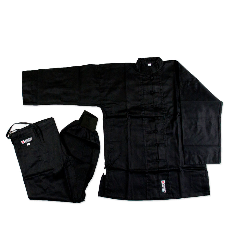 Kung Fu Dräkt - Nippon Sport Kung Fu Dräkt Bomull - Svart