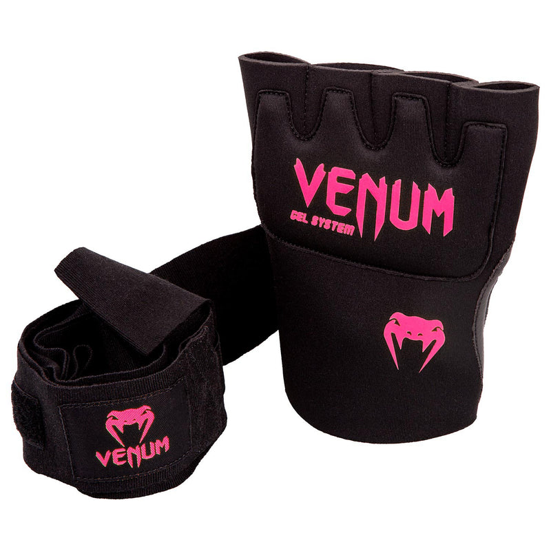 Inderhandske - Venum Gel Glove Wraps "Kontact"- Sort/Neo Pink