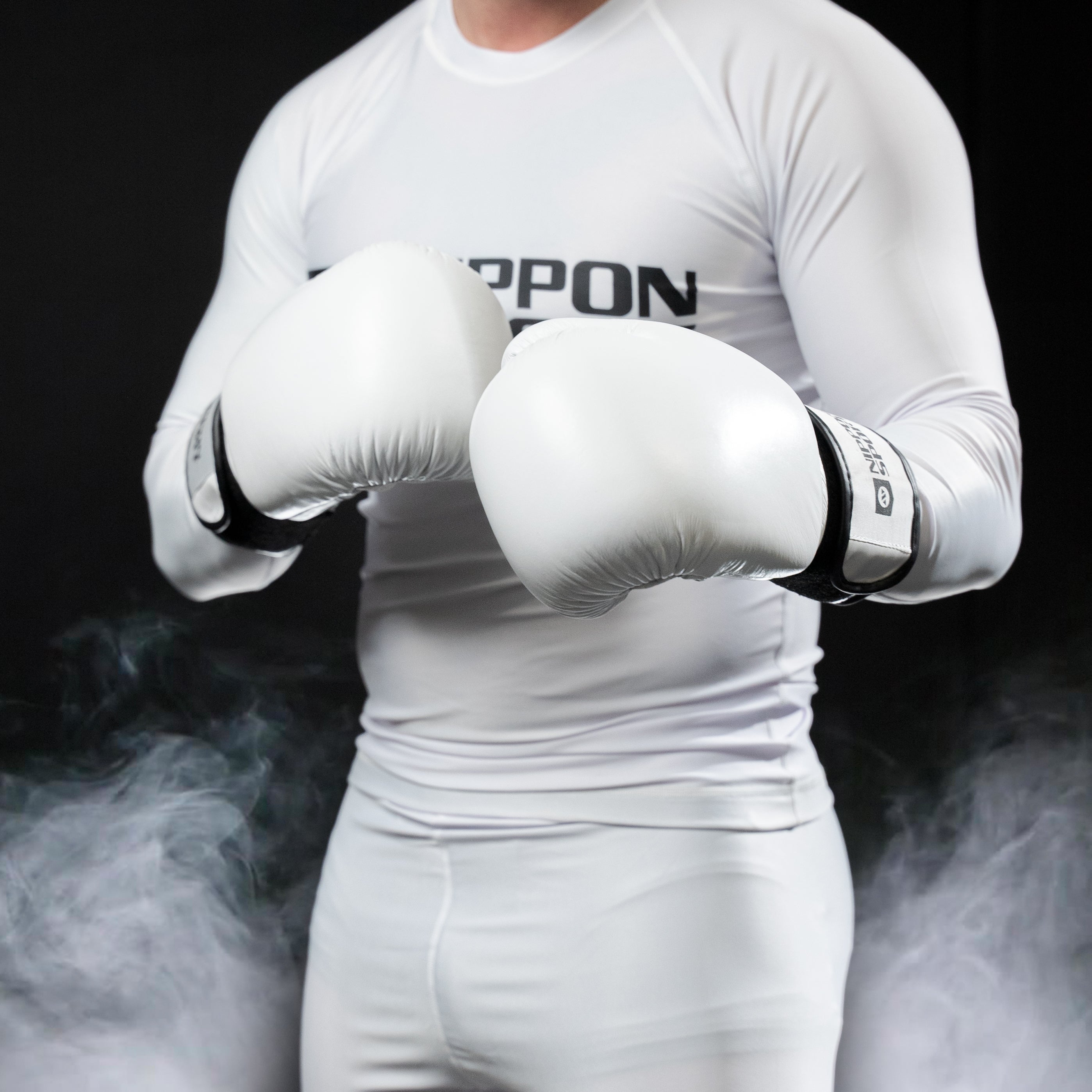 Boxningshandskar - Nippon Sport - 'Pro' - Vit