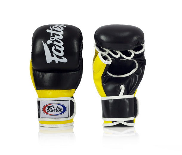 MMA Sparringhandskar - Fairtex - 'FGV18' - Svart-Gul