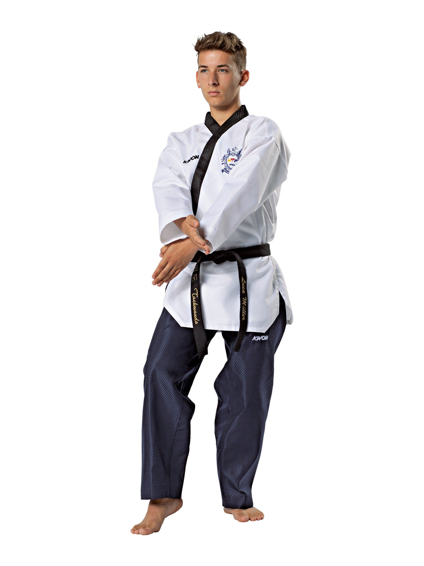 Taekwondo Poomsae WTF - Kwon - Herr - Svart Krage