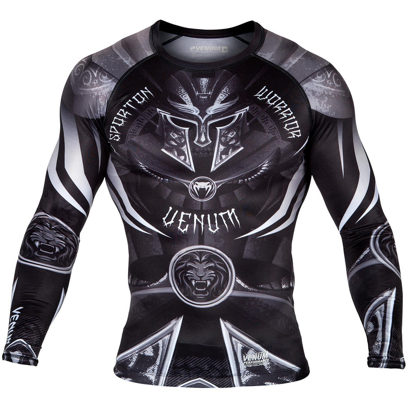 Rashguard - Venum - Gladiator 3.0 - Langærmet - Sort/Hvid