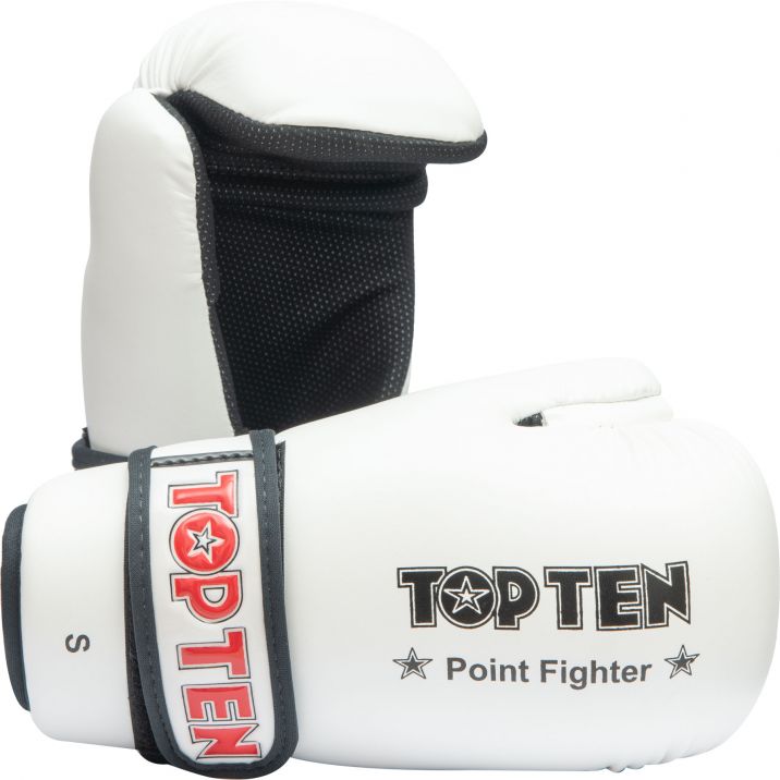 Semikontakt Handskar - TOP TEN Pointfight - Vit