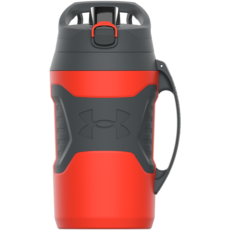 Water bottle - Under Armour - Playmaker Jug - Orange/Picth Grey - 1,9 l