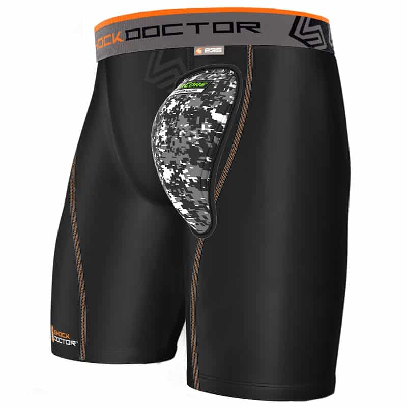 Compression Shorts - Shock Doctor Core Compresssion Shorts - Aircore Cup - Svart