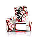 Boxningshandskar - Fairtex - BGV14 Red Wave, Vit/Röd/Svart