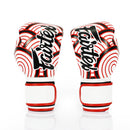 Boxningshandskar - Fairtex - BGV14 Red Wave, Vit/Röd/Svart