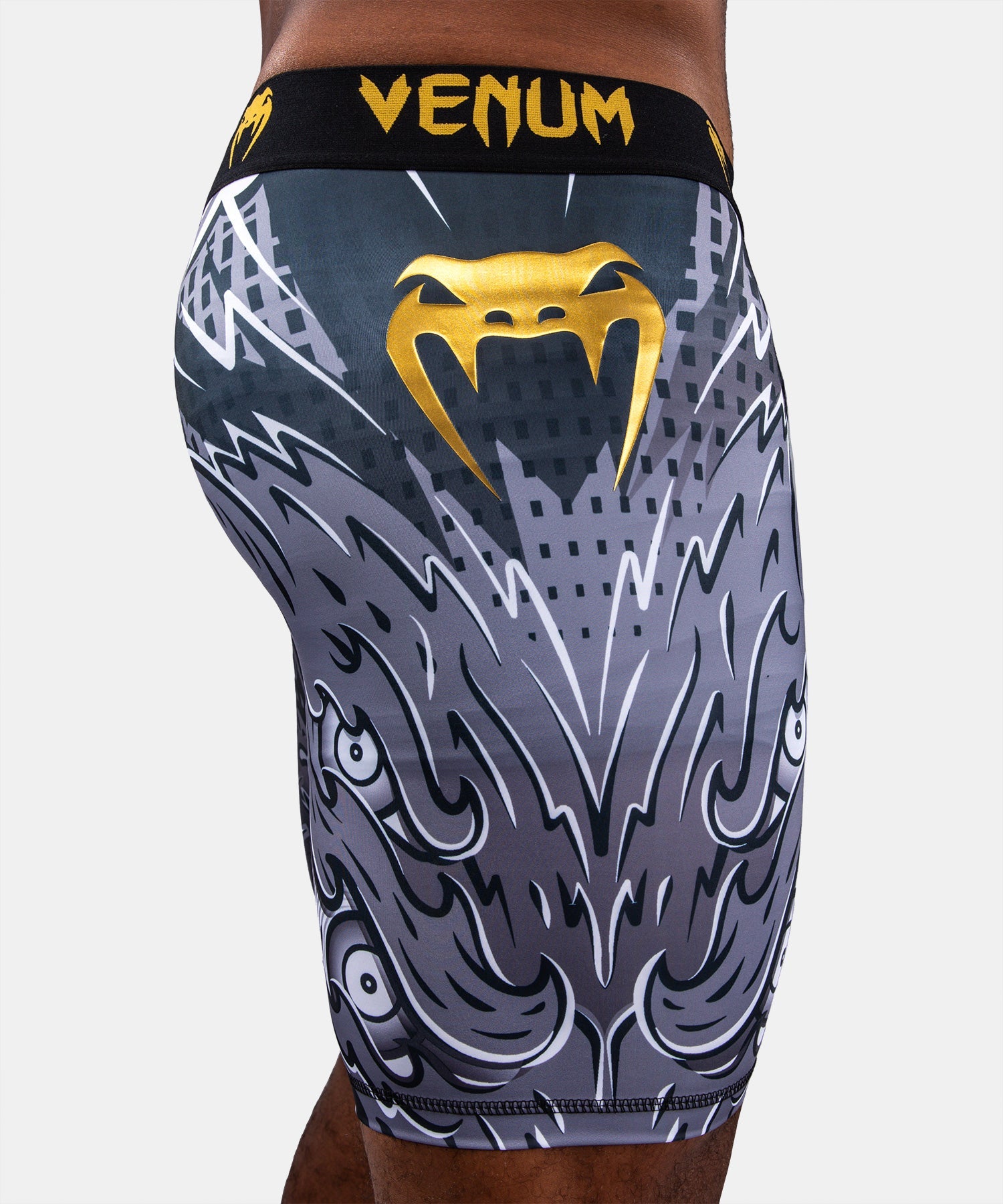 Vale Tudo Shorts - Venum - Wolf Atak - Svart/Grå