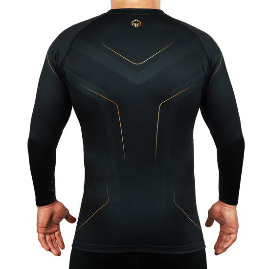 Rash Guard - Ground Game - Gold 2.0 - Långärmad - Svart