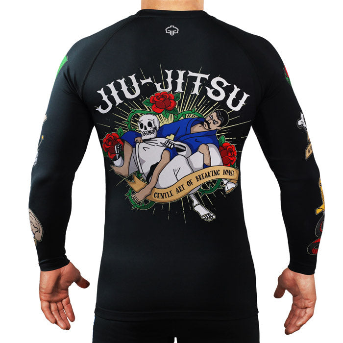 Rash Guard - Ground Game - Oldschool - Långärmad - Svart