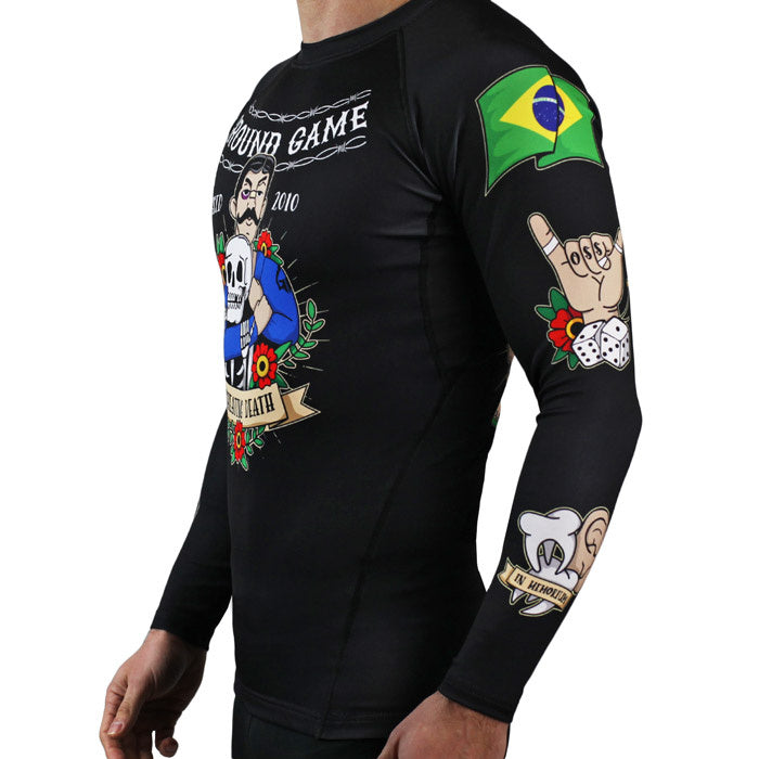 Rash Guard - Ground Game - Oldschool - Långärmad - Svart