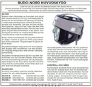 Boxhjälm - Budo Nord - Full Face - svart