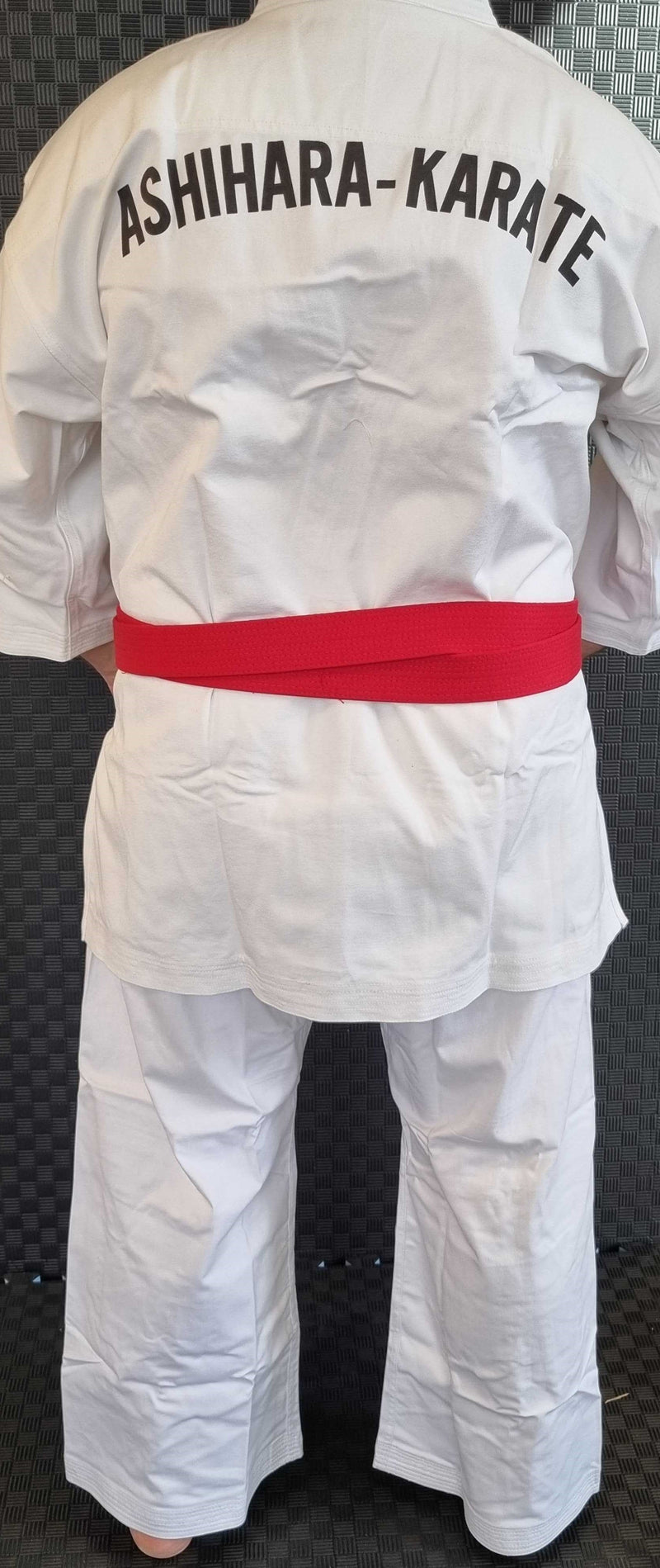 Ashihara Uniform - Knockdown - vit - med logotyp