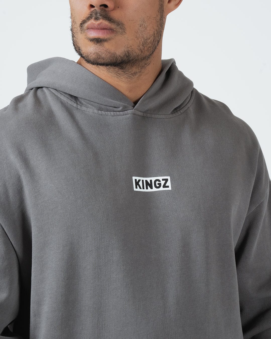 Hoodie - Kingz - Box Hoodie - Grå