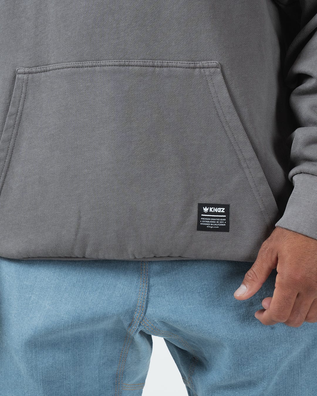 Hoodie - Kingz - Box Hoodie - Grå