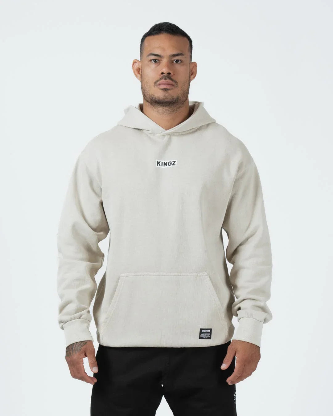 Hoodie - Kingz - Box Hoodie - Beige