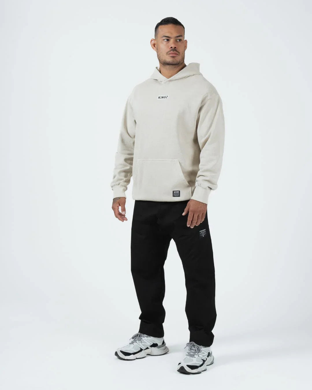 Hoodie - Kingz - Box Hoodie - Beige