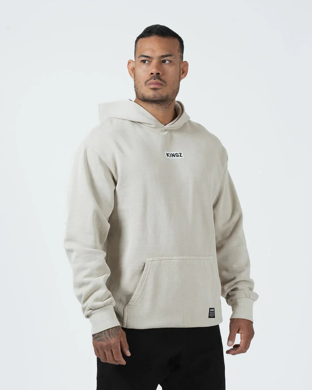 Hoodie - Kingz - Box Hoodie - Beige