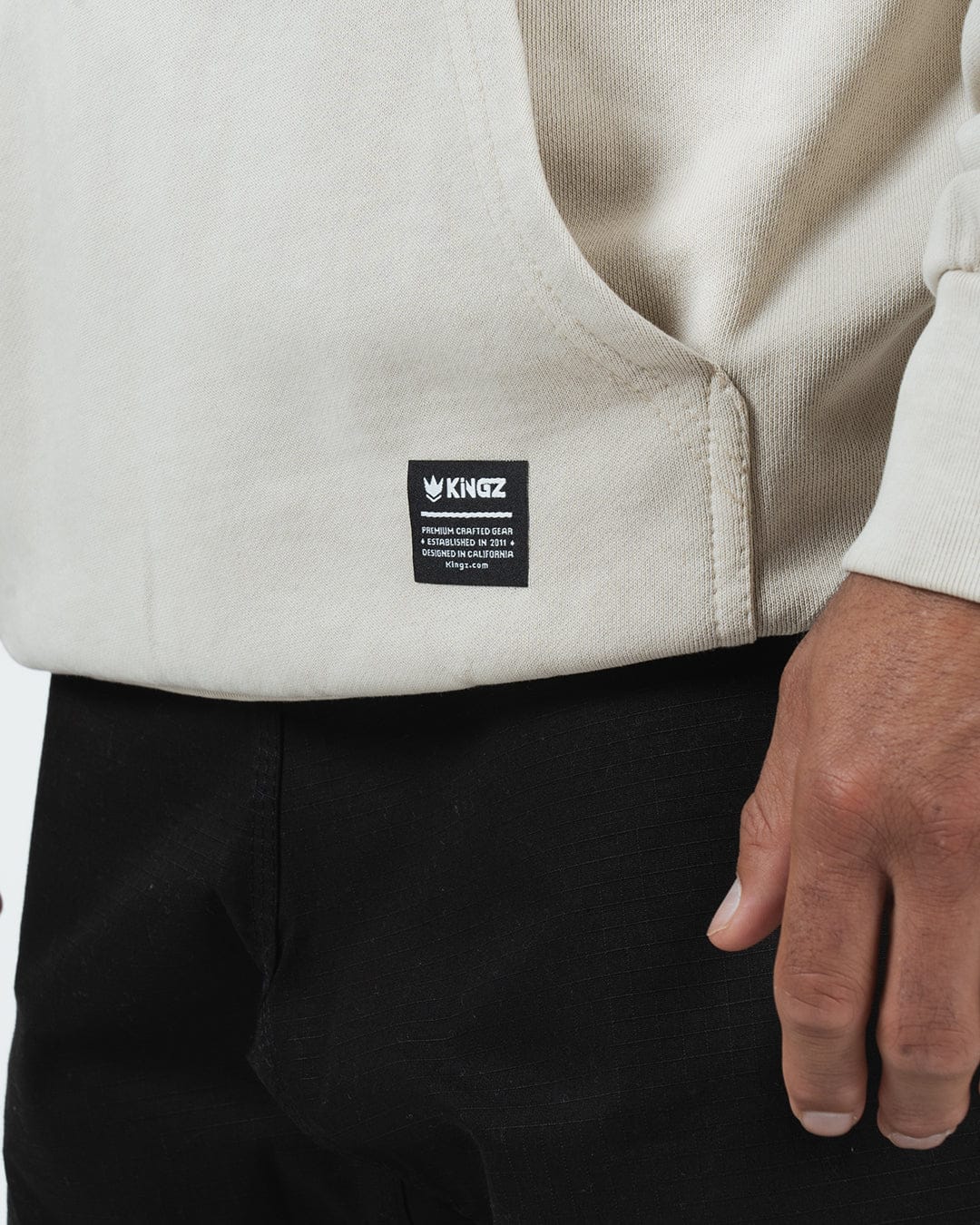 Hoodie - Kingz - Box Hoodie - Beige
