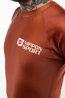 Rashguard - Nippon Sport - Korta ärmar - Brun