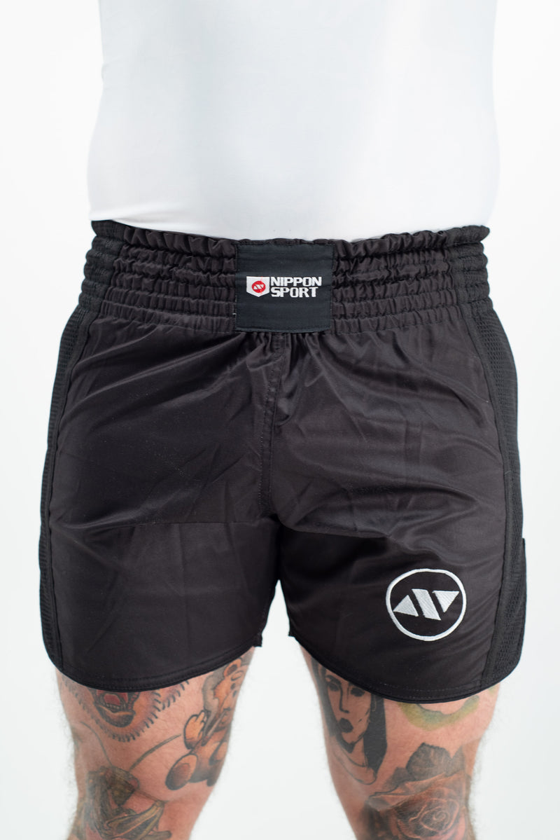 Muay Thai Shorts - Nippon Sport - Svart