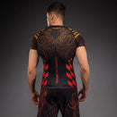 Rashguard - Venum - Quetzal Fury - Korta ärmar - Svart/Röd/Orange