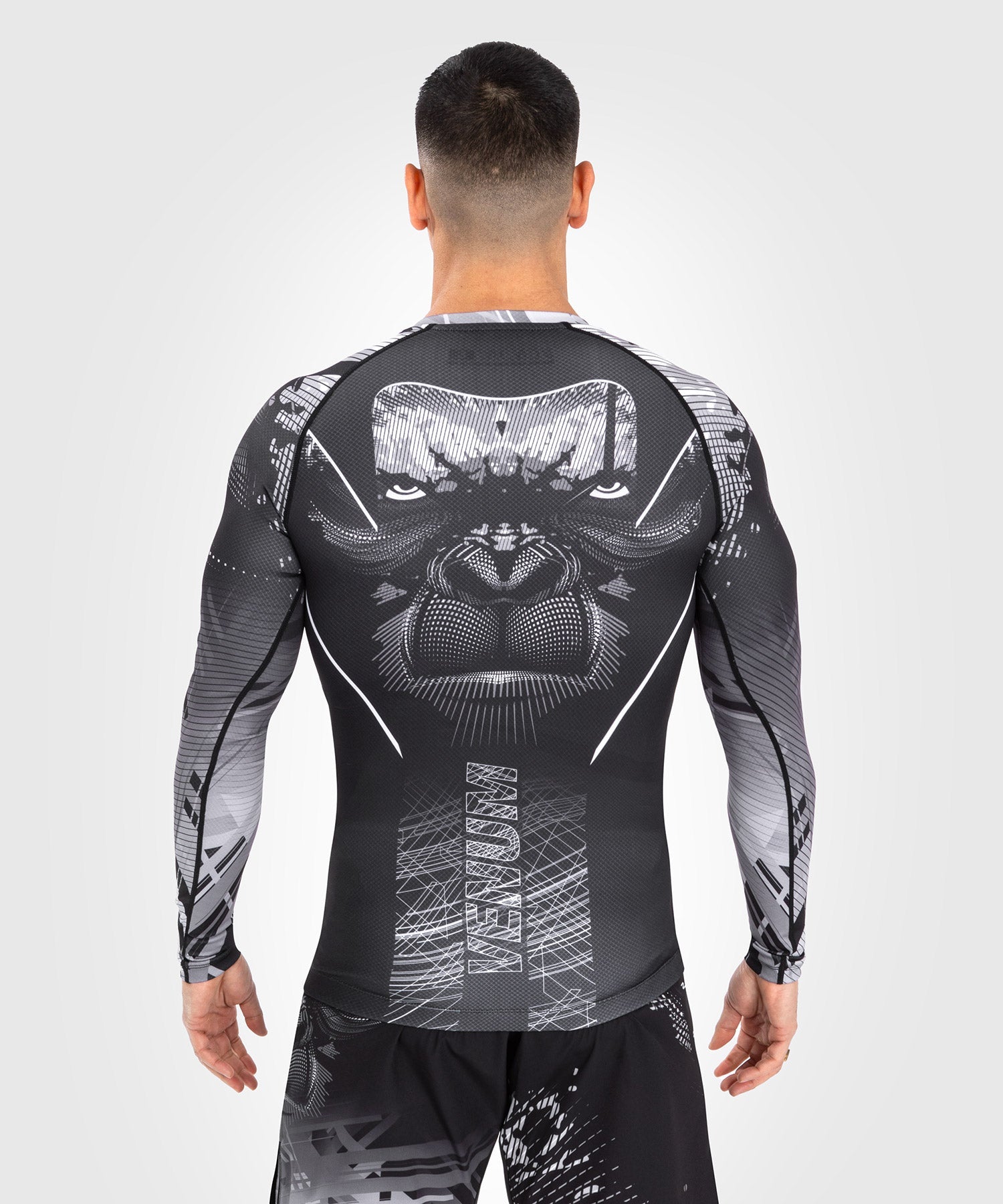 Rashguard - Venum - Gorilla Jungle - Långärmad - Svart/Vit