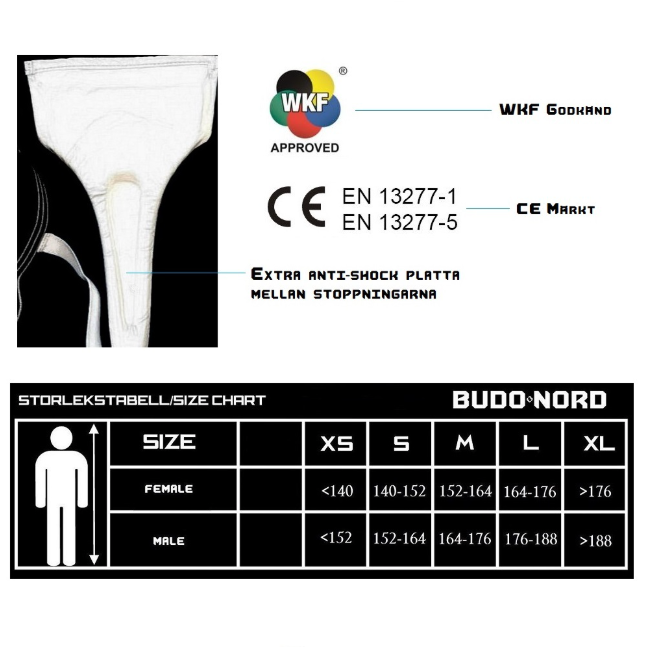 Suspensoar - Budo Nord - WKF - Kvinna - Vit