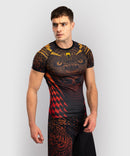 Rashguard - Venum - Quetzal Fury - Korta ärmar - Svart/Röd/Orange