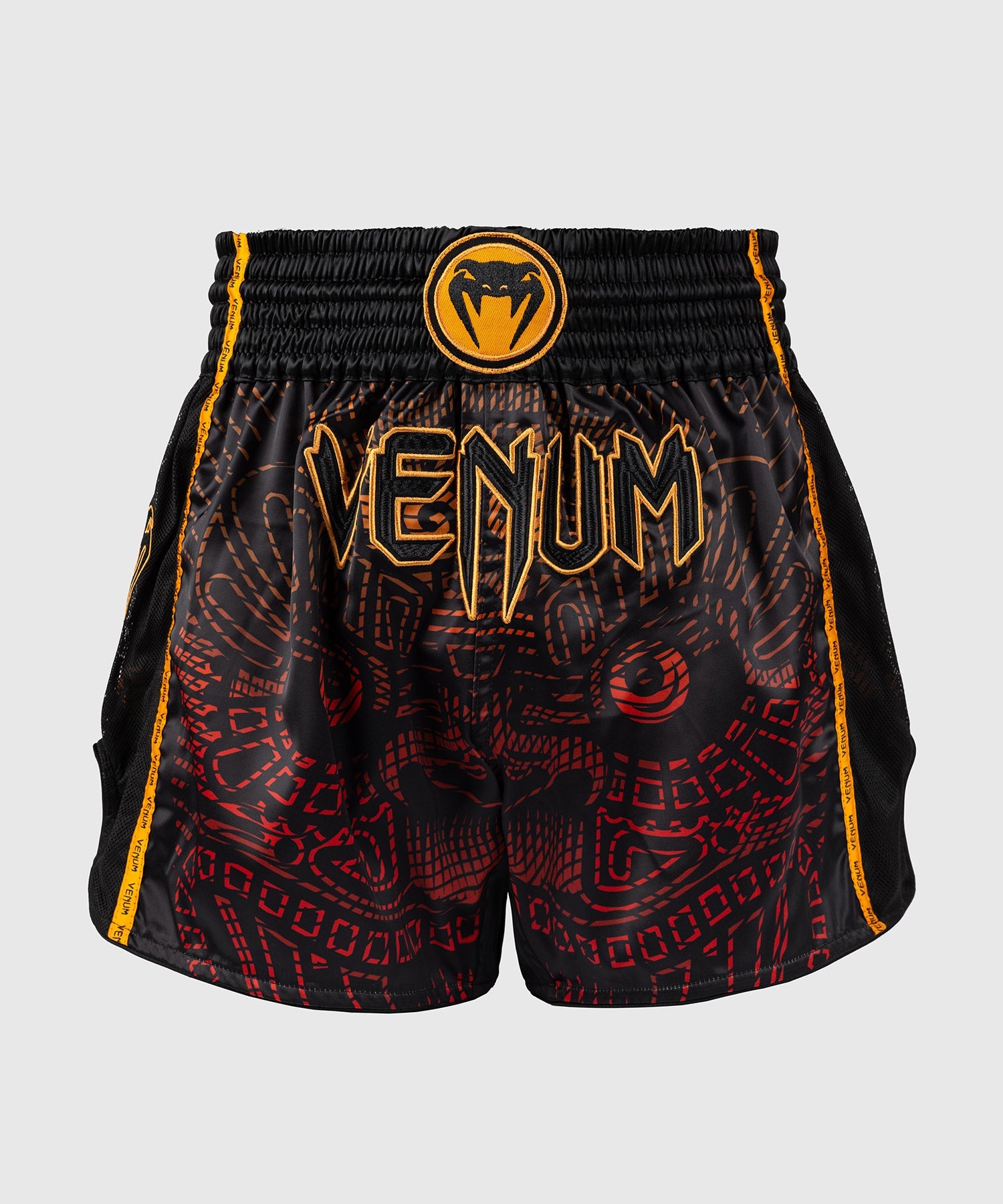Muay Thai-shorts - Venum - Quetzal Fury - Svart/Röd/Orange