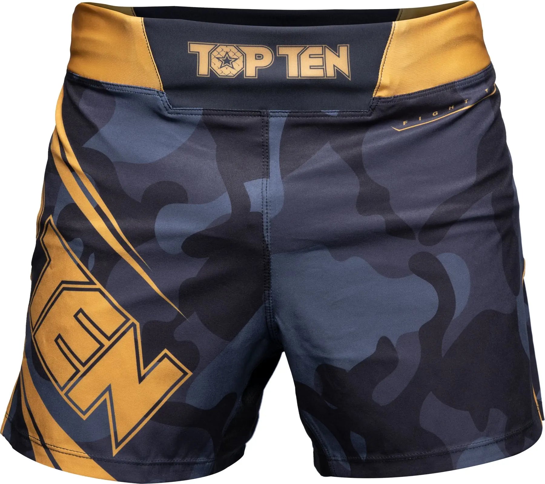 MMA Shorts - TOP TEN - 'Black Force' - Kamouflage