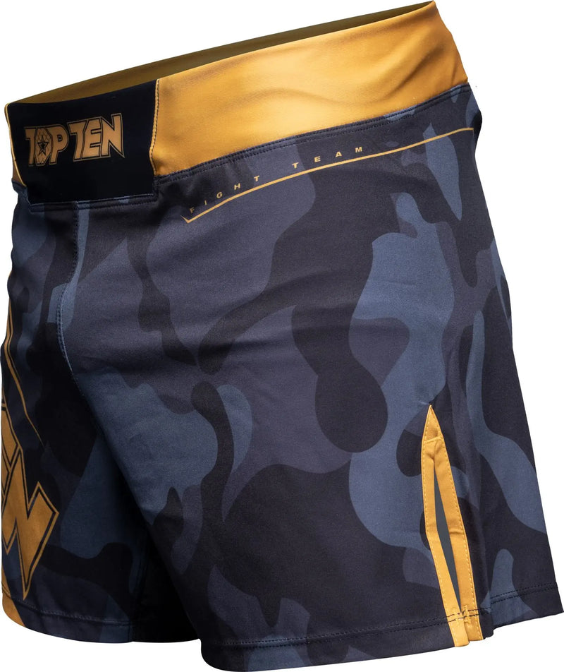 MMA Shorts - TOP TEN - 'Black Force' - Kamouflage