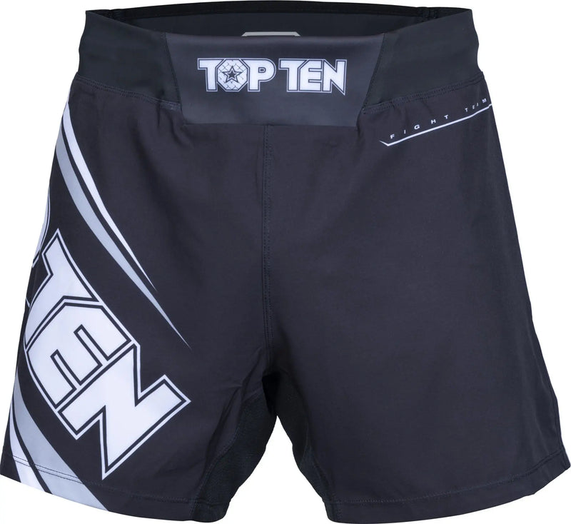 MMA Shorts - TOP TEN - 'Fight Team' - Svart