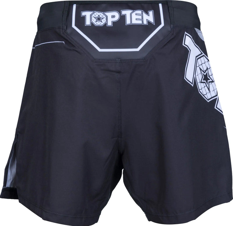 MMA Shorts - TOP TEN - 'Fight Team' - Svart