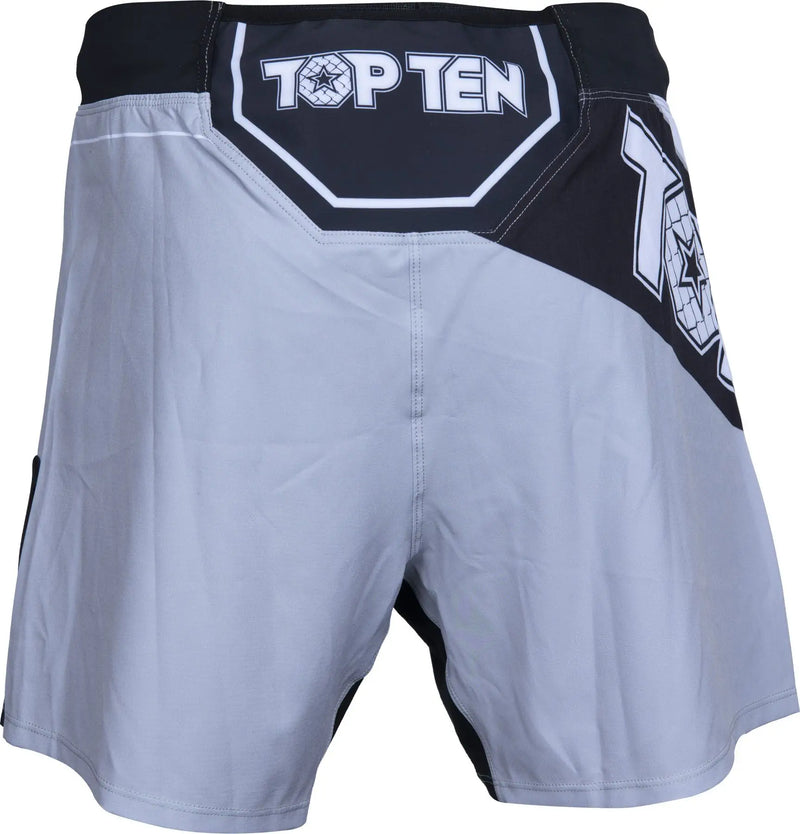 MMA Shorts - TOP TEN - 'Fight Team' - Grå