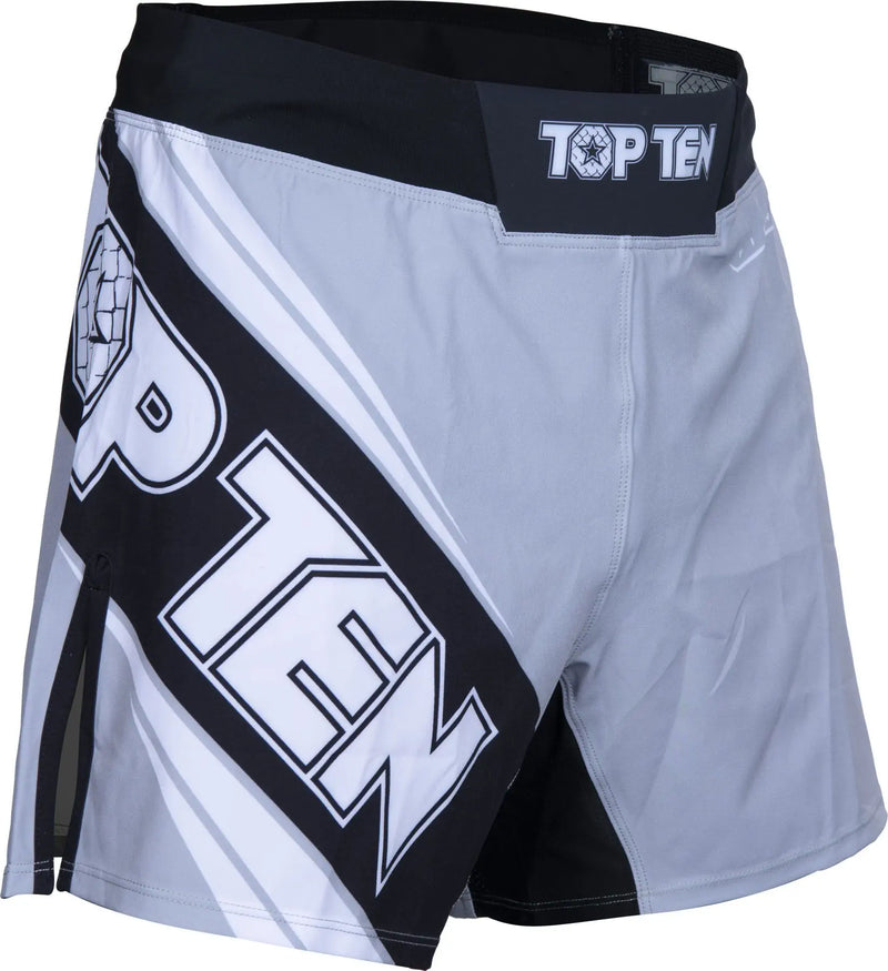 MMA Shorts - TOP TEN - 'Fight Team' - Grå