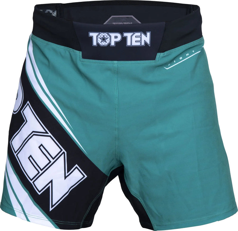 MMA Shorts - TOP TEN - 'Fight Team' - Grön