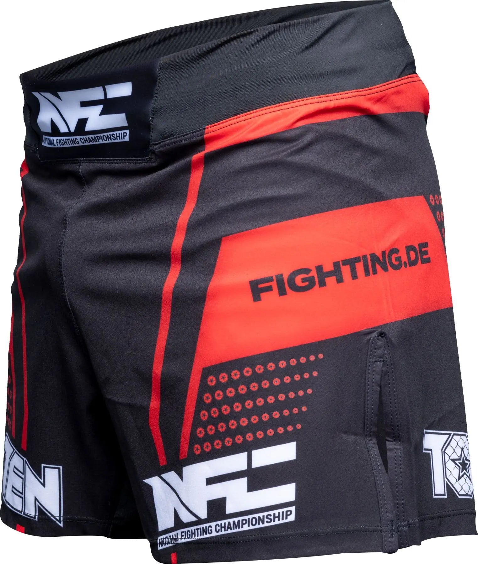 MMA Shorts - TOP TEN - 'NFC' - Röd