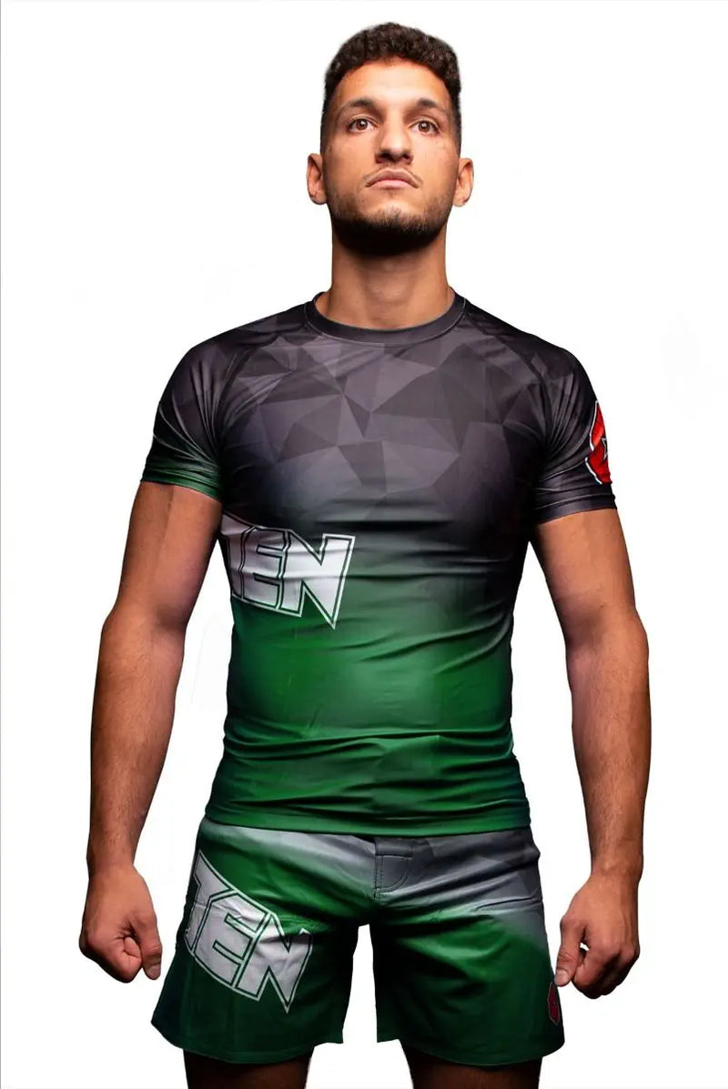 Rash Guard - TOP TEN - 'PRISM' - Grön