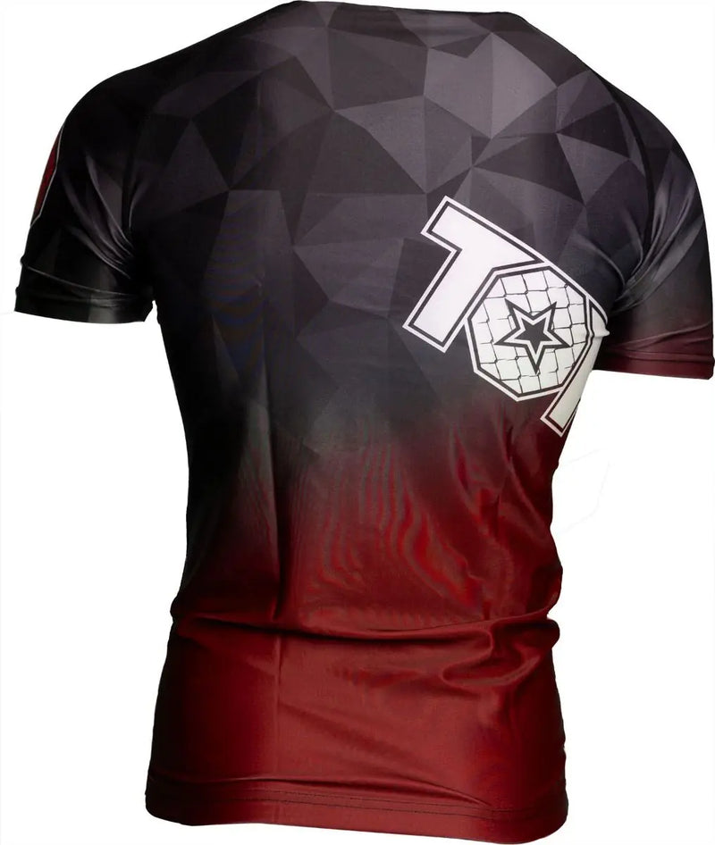 Rash Guard - TOP TEN - 'PRISM' - Röd