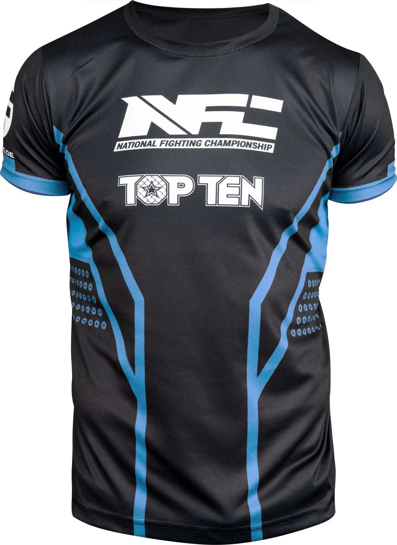 T-Shirt - TOP TEN - 'NFC' - Svart-Blå