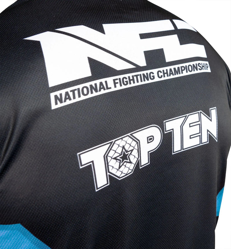 T-Shirt - TOP TEN - 'NFC' - Svart-Blå